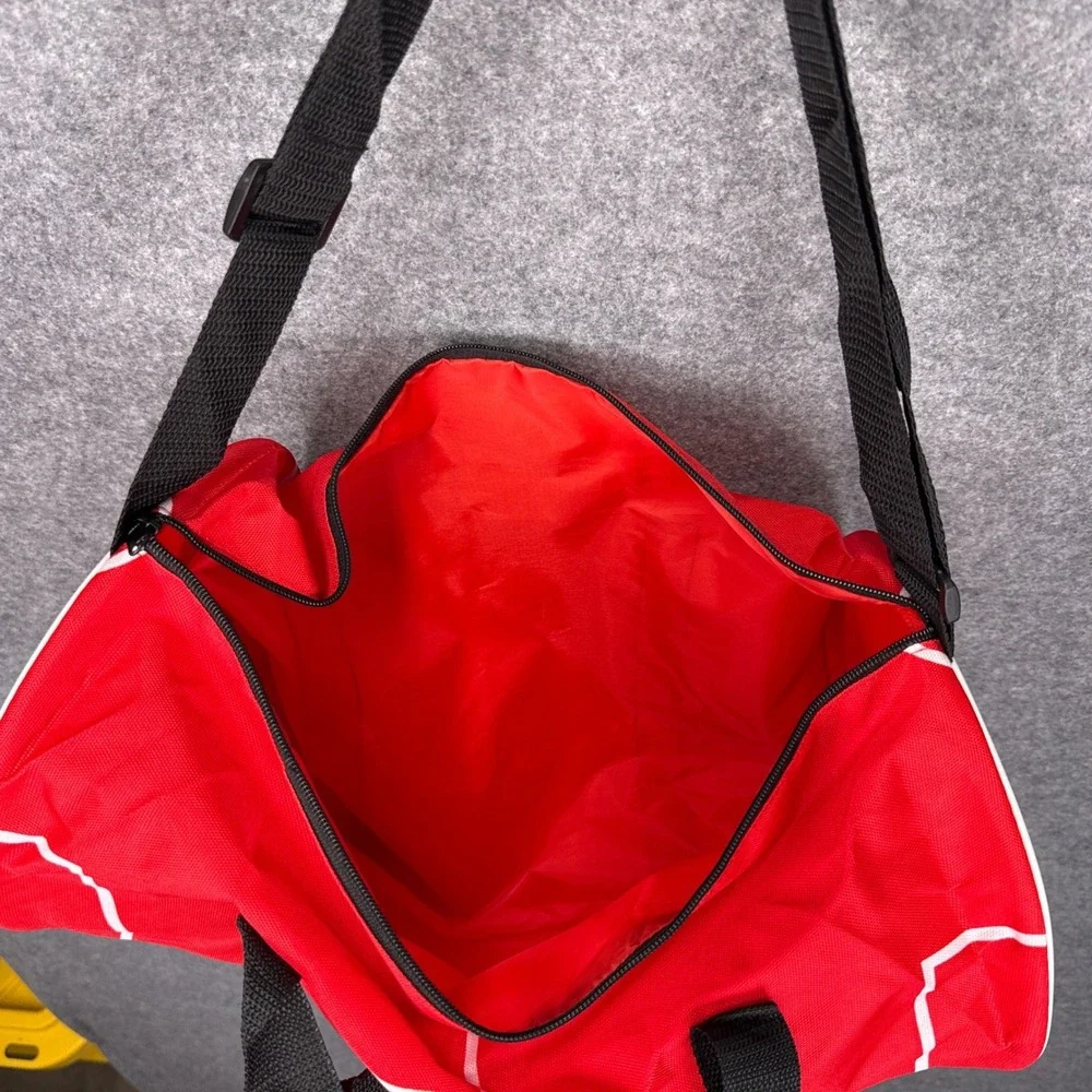 Coca-Cola FIFA World Cup 2026 Red Soccer Field Duffel Bag Gym Travel E03467996